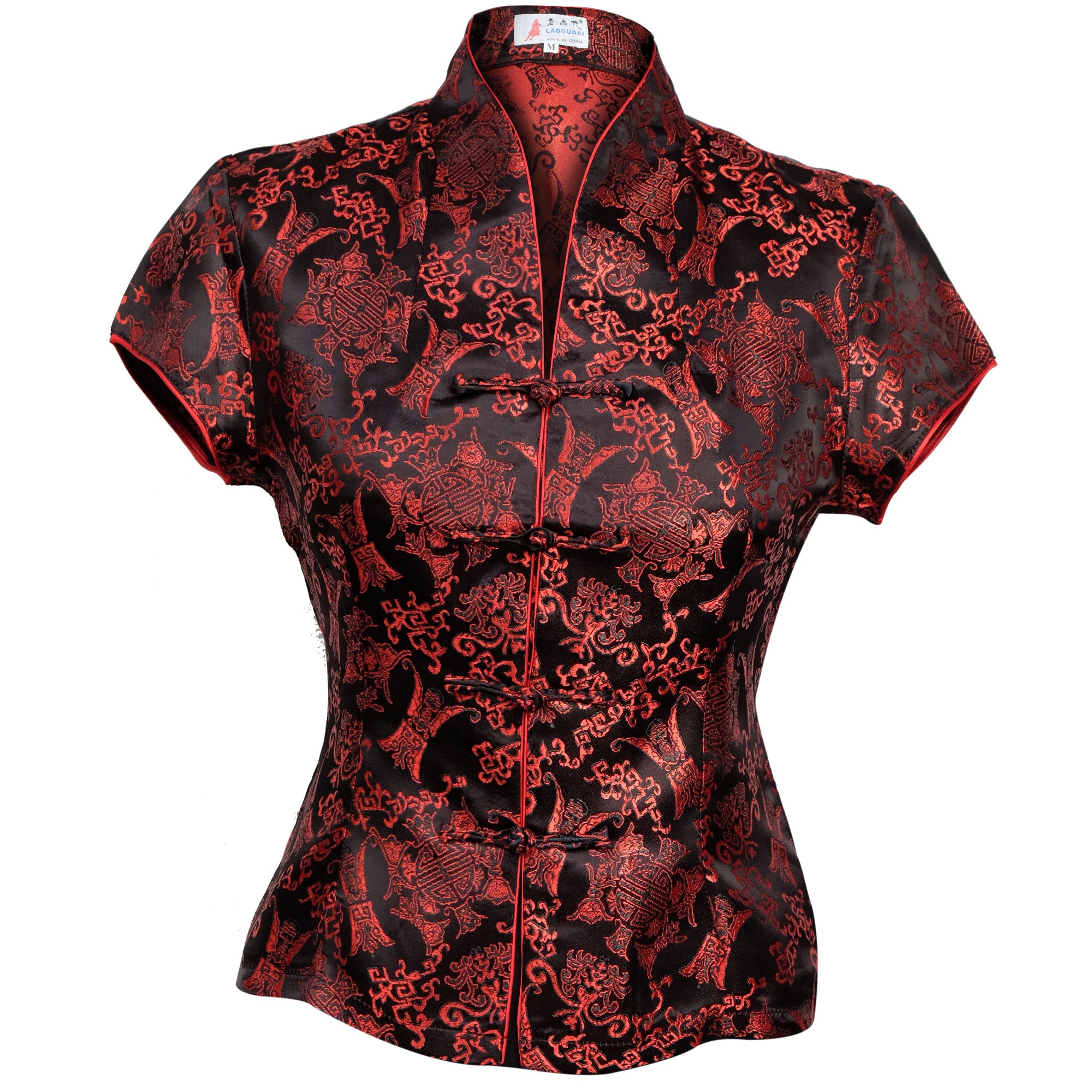 Chinese Blouse Black/Red
