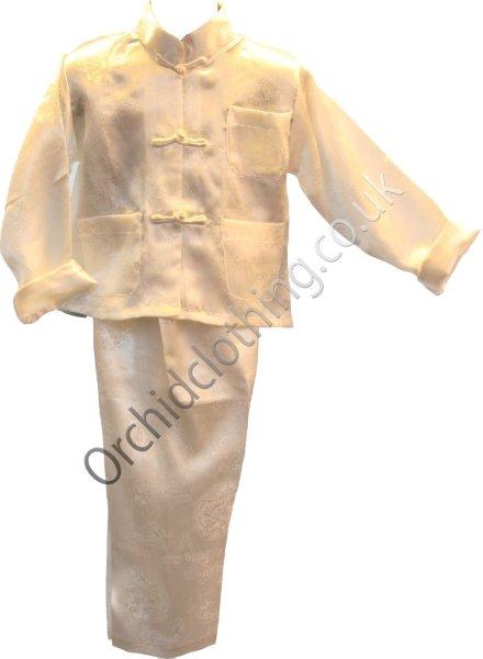 Childs Kung Fu Suit Ivory